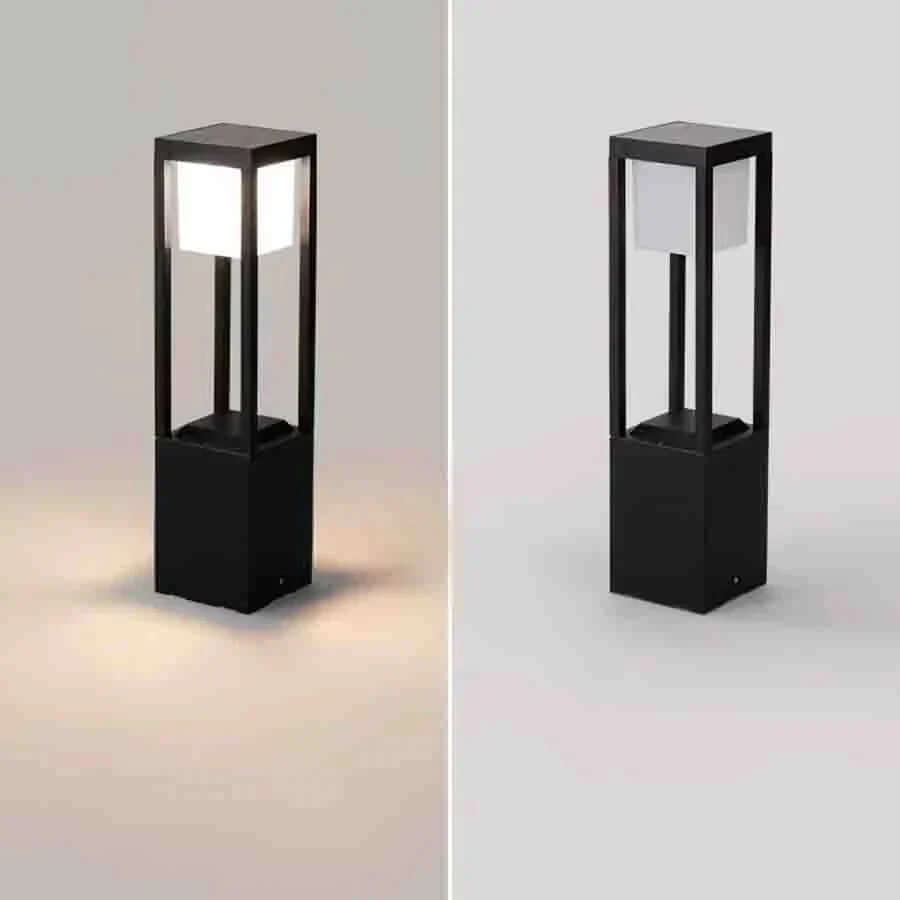 Kubusvormige Buitenlamp op Zonne-energie (60cm)