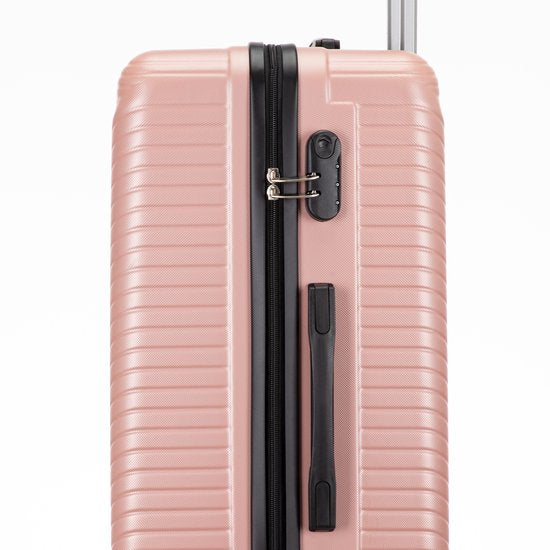 Stijlvolle 2-delige hardcase kofferset met soepele 360 graden draaibare wielen.