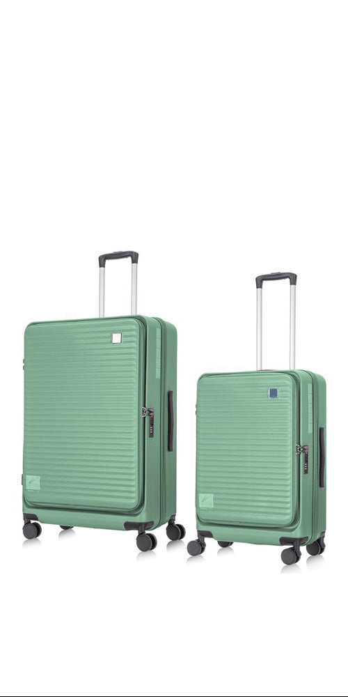 2-delige harde trolleyset met laptopvak, ideaal voor zakenreis en vakantie. Lichtgewicht en robuust.