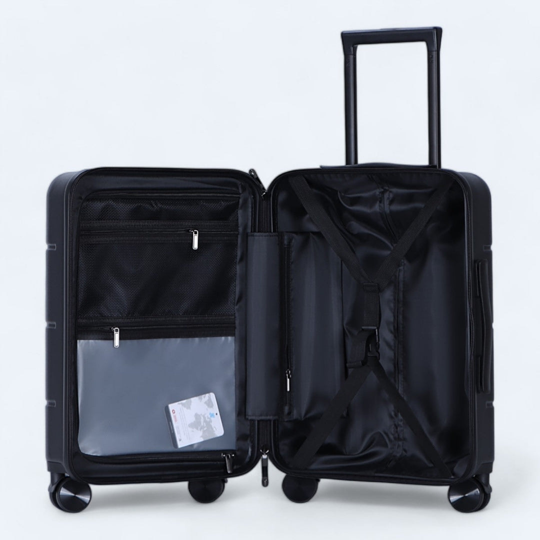 3-delige reiskoffer set Atlas Explorer, robuust en met cijferslot.