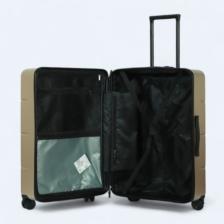 Robuuste 3-delige bagage set, harde schaal, met cijferslot voor extra veiligheid.