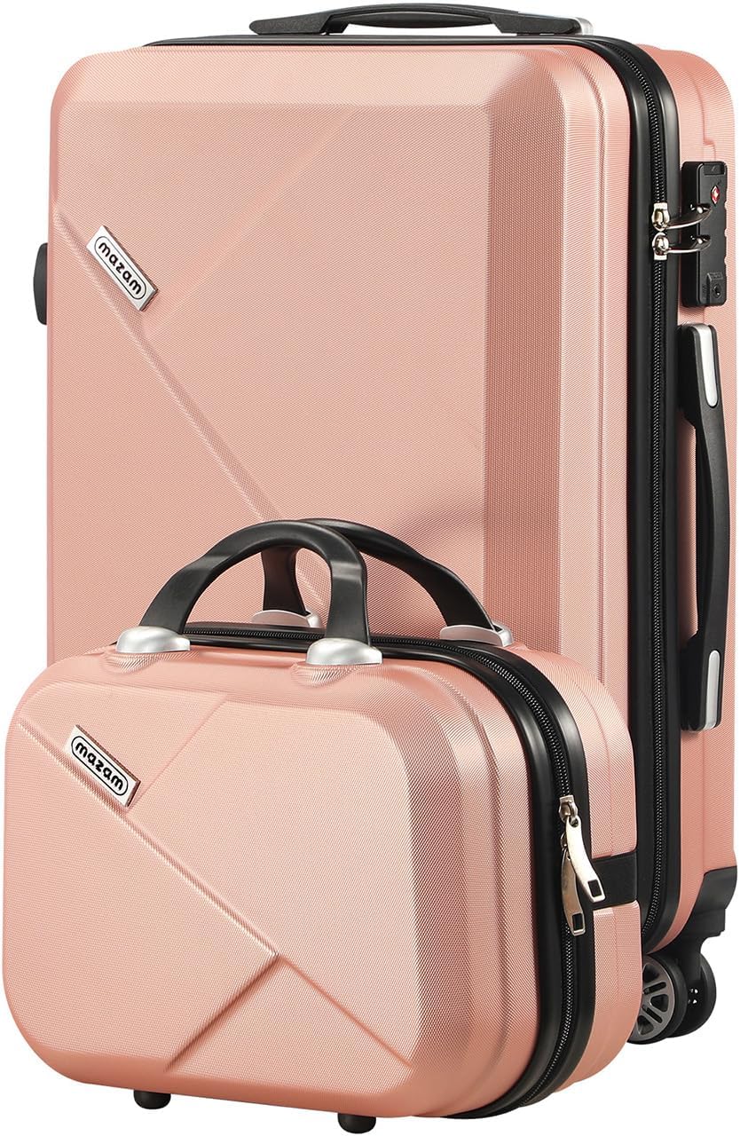 Zwarte hardshell spinner kofferset met georganiseerde binnenkant en TSA-slot voor efficiënt inpakken.