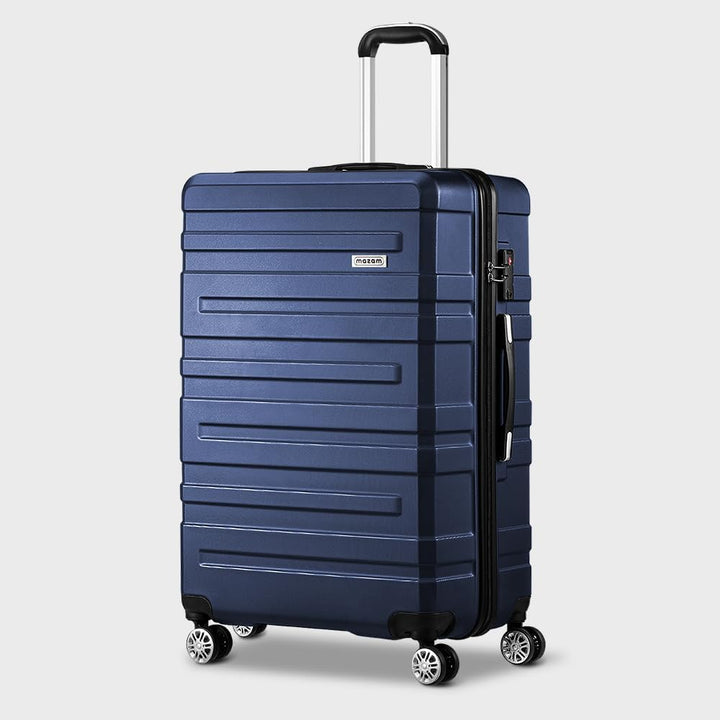 Trendy 3-delige hardshell kofferset met TSA-slot en georganiseerd interieur, perfect voor stijlvol reizen.
