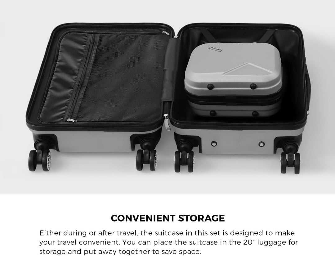 Premium 3-delige hardshell kofferset met TSA-slot en duurzaam ABS-materiaal voor elke reis.