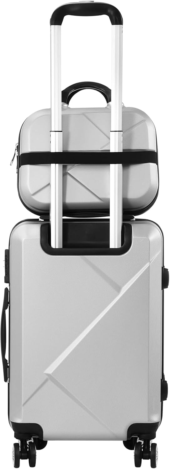 Grote, middel en kleine hardshell koffer met TSA-slot en 360° spinnerwielen, 3-delige set.
