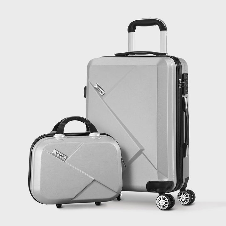 Zwarte hardshell reiskoffer set met TSA-slot en handige interne verdelers, 3 stuks.