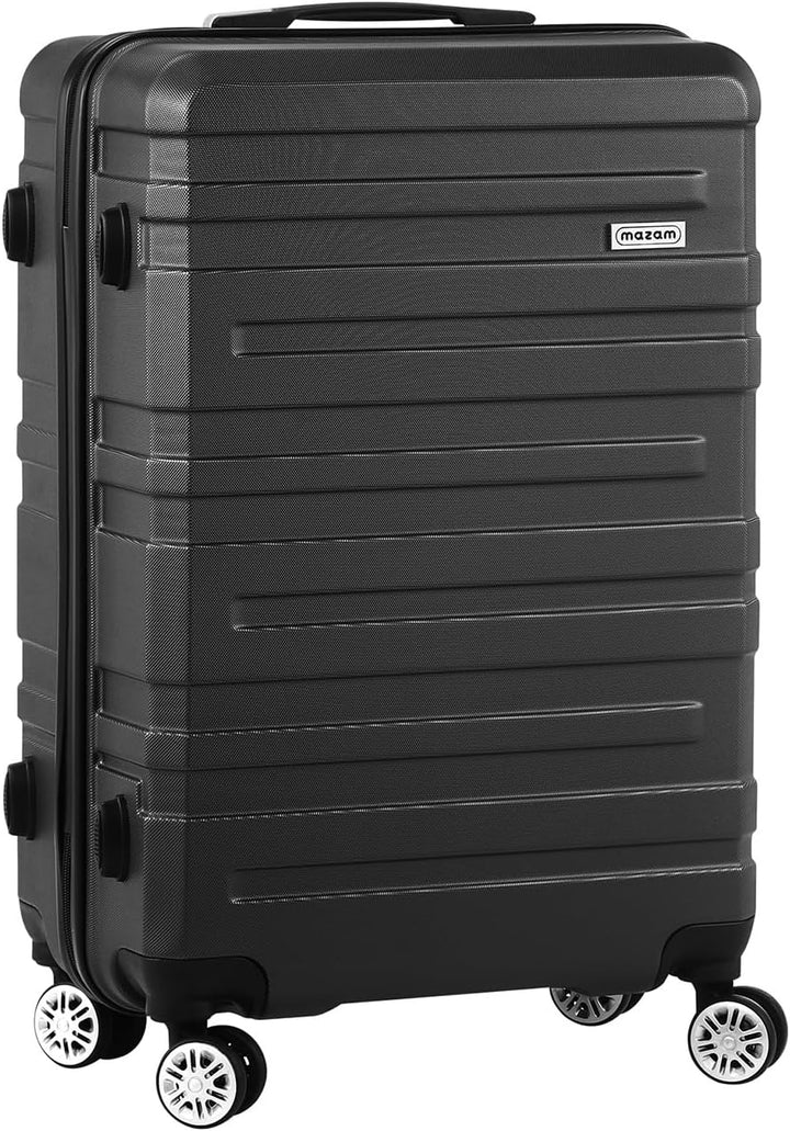 Zilverkleurige hardshell koffer set (3 stuks) met TSA-slot en stil rollende spinnerwielen.