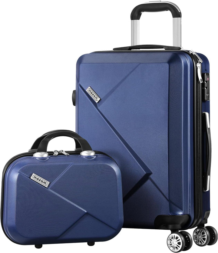 Zwarte hardshell kofferset met TSA-slot en robuuste ritsen voor extra veiligheid, 3-delig.
