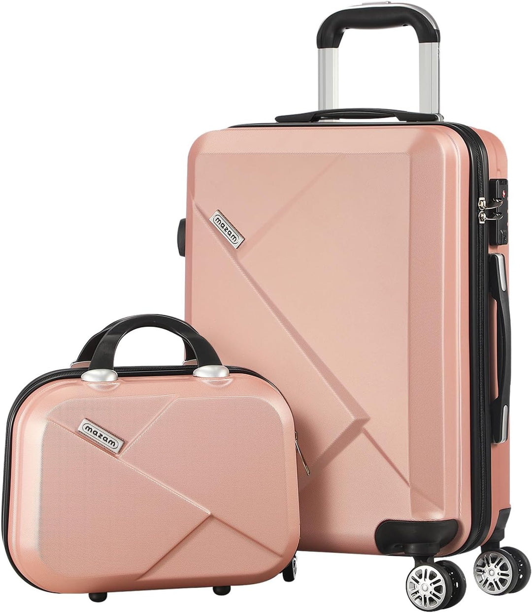 Blauwe hardshell kofferset, 3-delig, met TSA-slot en uitschuifbare trekstang voor comfort.