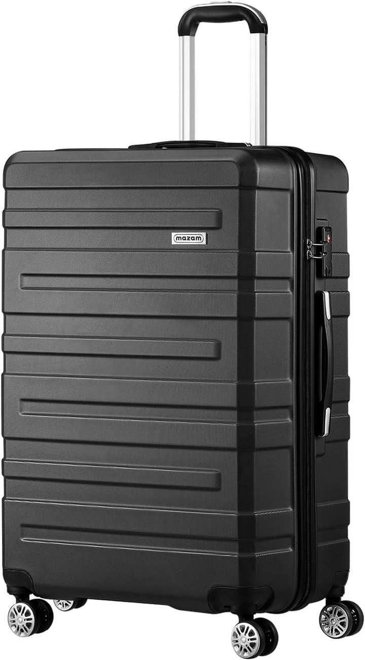 Grijze hardshell bagageset (3-delig) met TSA-slot en krasbestendige afwerking.