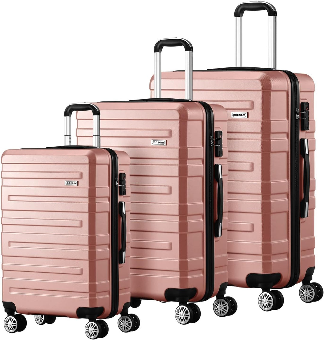 Duurzame en veilige 3-delige hardshell kofferset met TSA-slot en multi-directionele wielen.