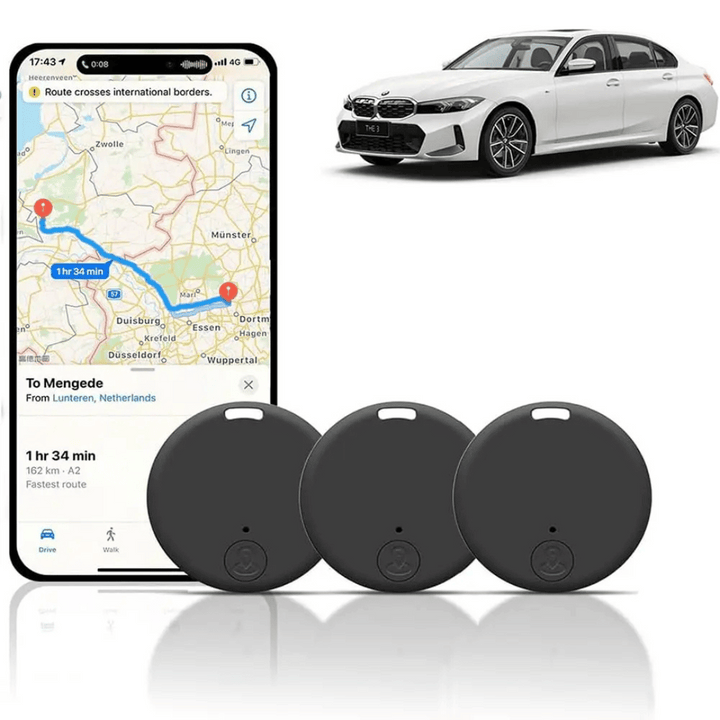 3x mini GPS tracker set: compacte, draagbare anti-diefstal gadgets voor moeiteloze locatiebepaling van waardevolle spullen.