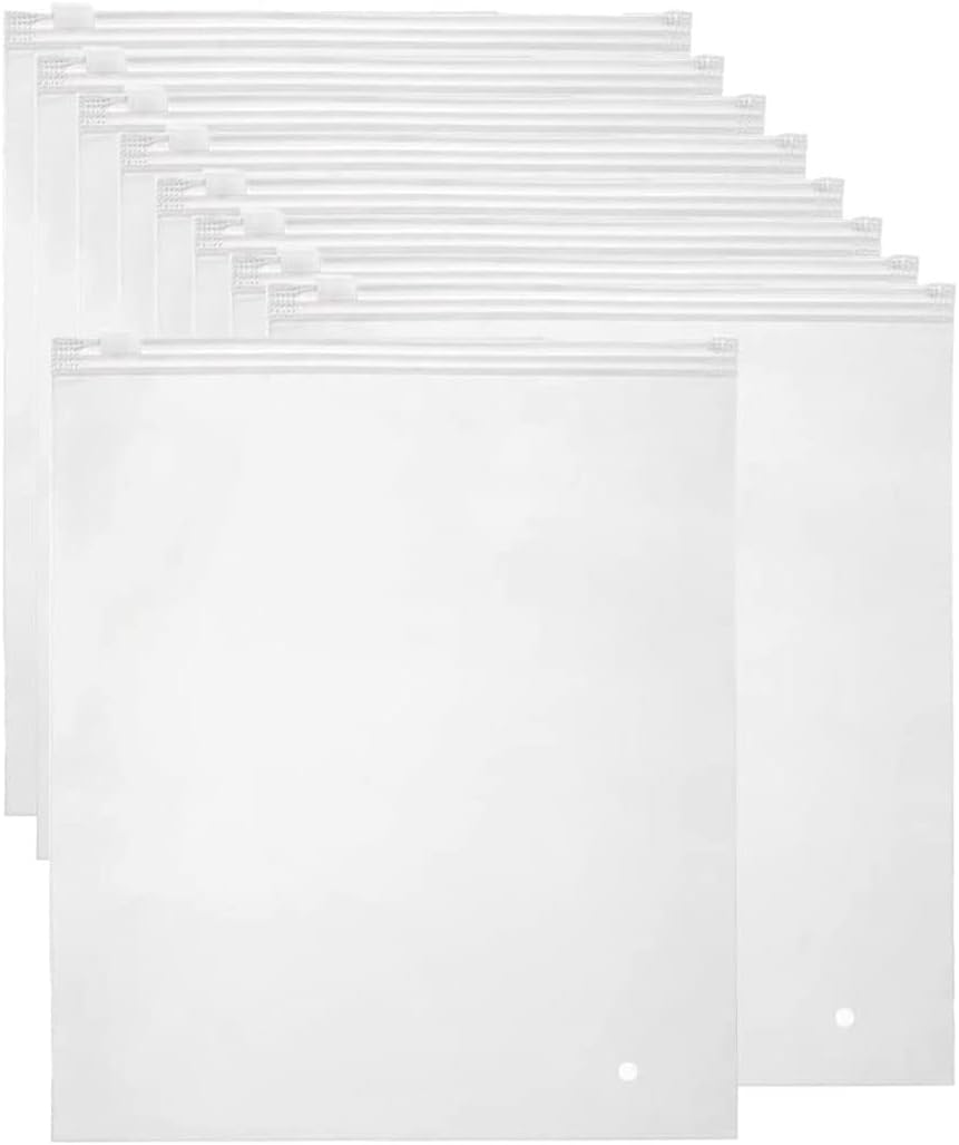 40-pack herbruikbare matte ritszakken voor kledingopslag met ventilatiegaten, ideaal voor organisatie.