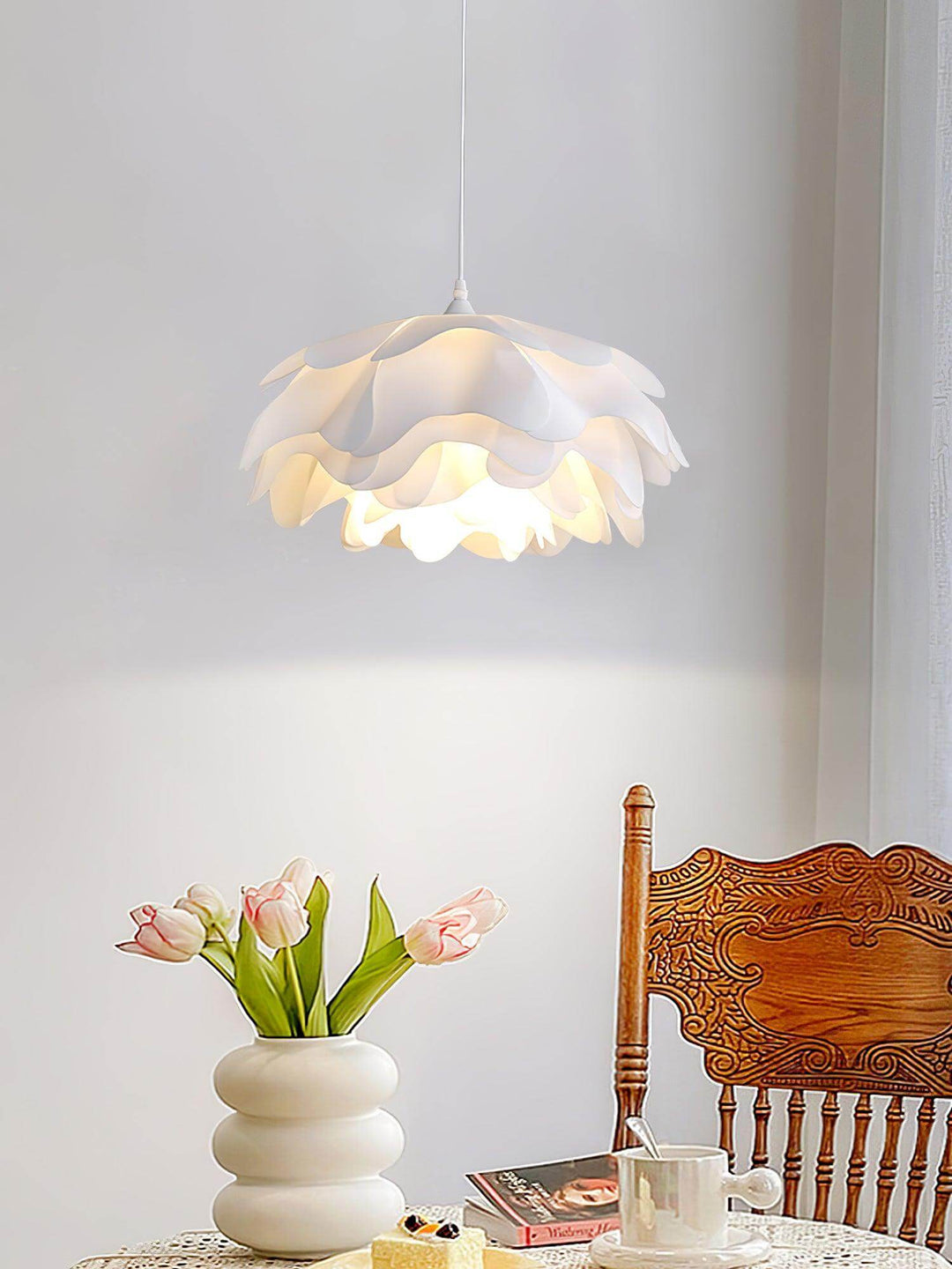 Bloemvormige Hanglamp - Witte Hanglamp