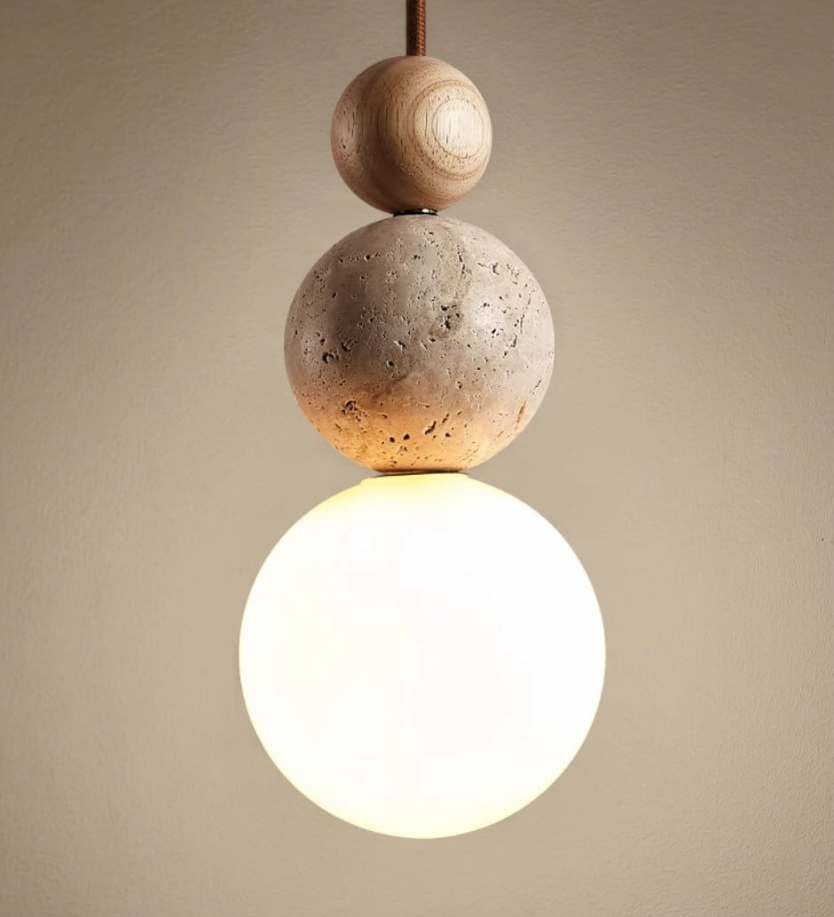 Moderne Hanglamp Travertin - Eenvoudig Design