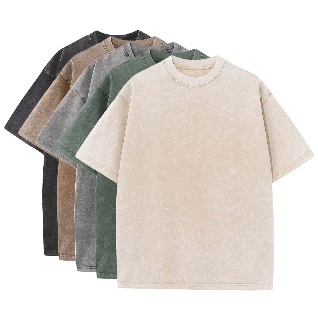5-pack heren oversized T-shirts met losse pasvorm, ideaal voor comfortabele dagelijkse casual mode.