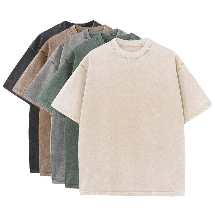5-pack heren oversized T-shirts met losse pasvorm, ideaal voor comfortabele dagelijkse casual mode.