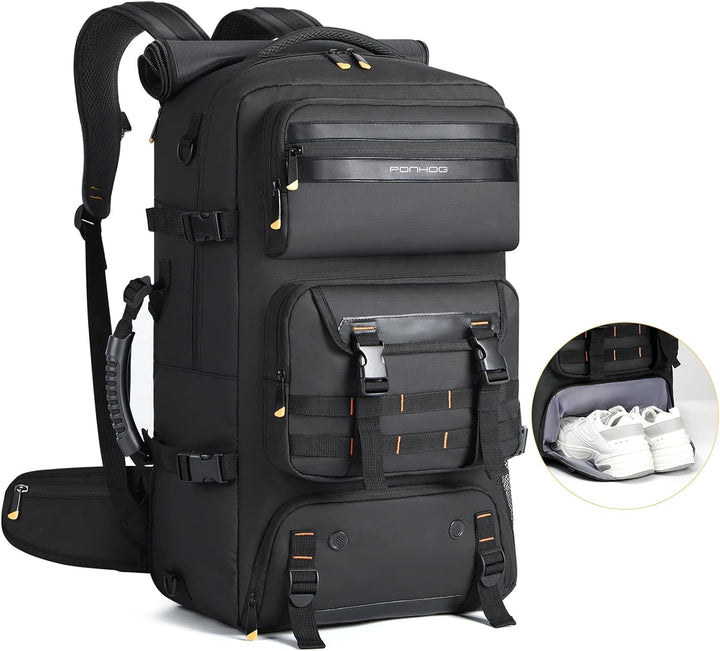 50L reisrugzak voor dames en heren, ideaal als handbagage voor het vliegtuig. Duurzame, uniseks backpack.