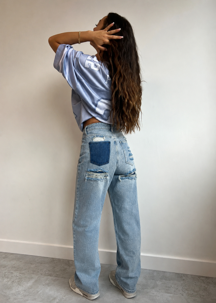 Dames Vintage Ripped Jeans - Straight Fit & Tijdloze Stijl