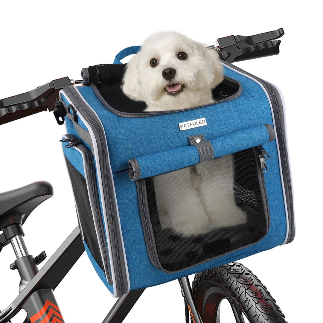 Uitbreidbare Fietsmand voor Huisdieren - Veilig en Ruim