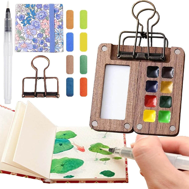 Compacte ArtPod Aquarelset voor Creativiteit Onderweg