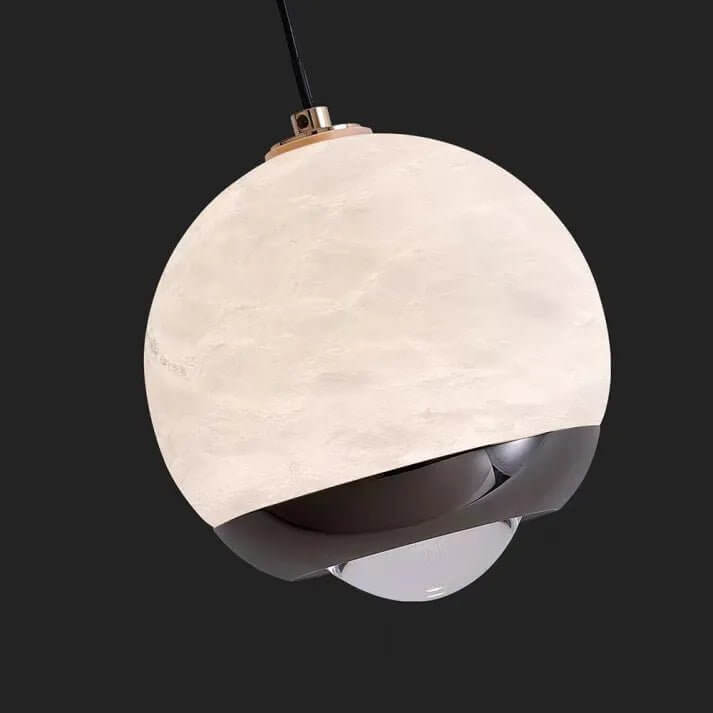 Hanglamp - Albast Glas Bol met Marmeren Voet