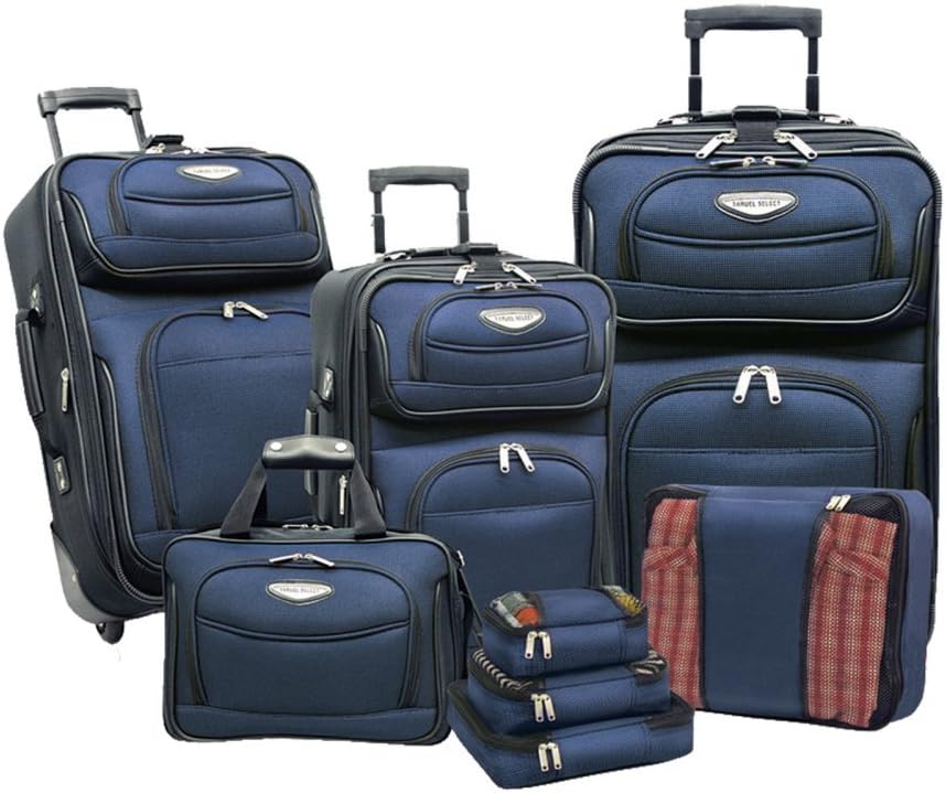 Detail van een TSA-slot op een zwarte TravelMax softshell koffer, uit de 8-delige bagageset.
