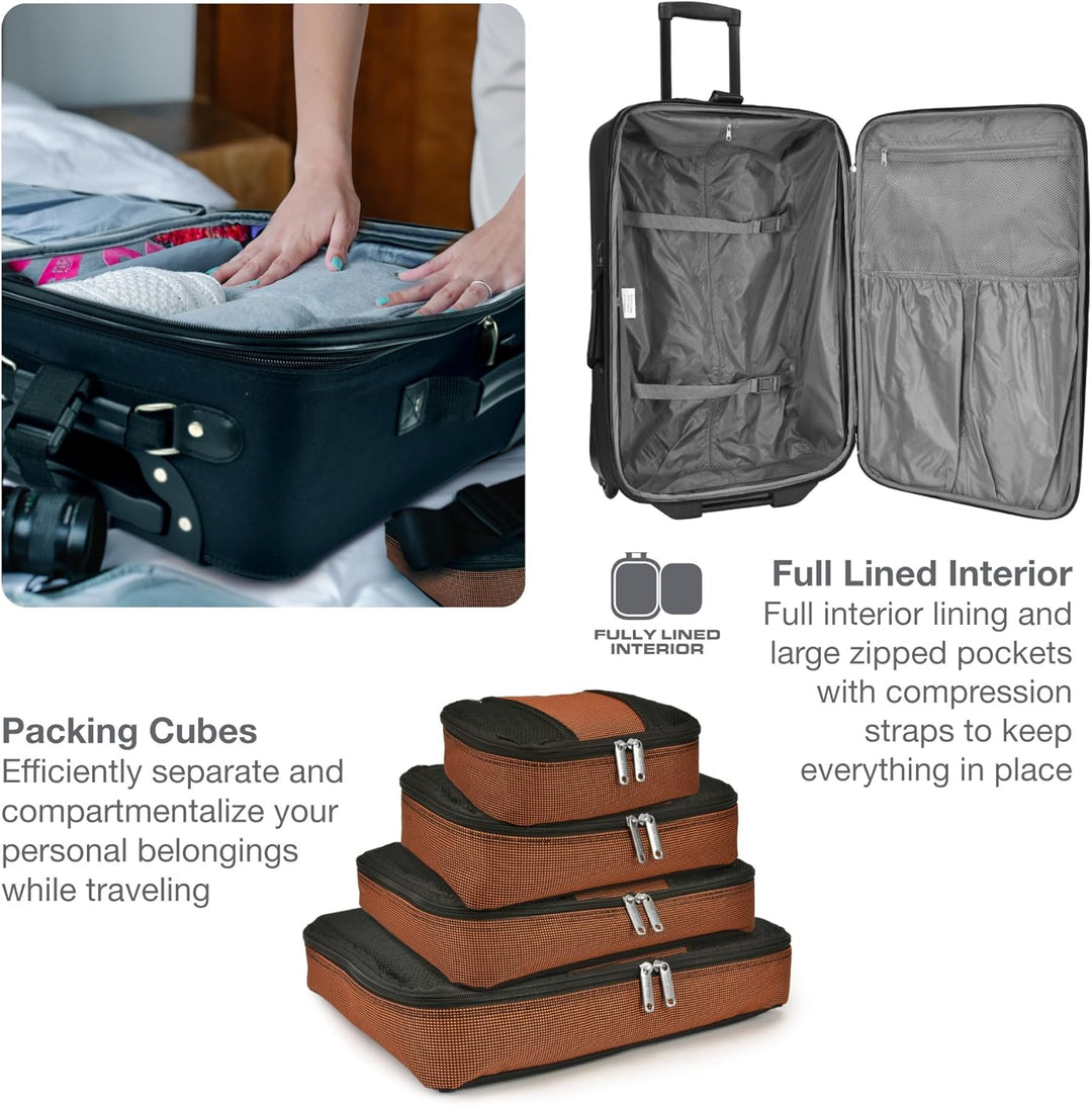 De complete TravelMax 8-delige softshell bagageset; uw partner voor georganiseerd reizen.