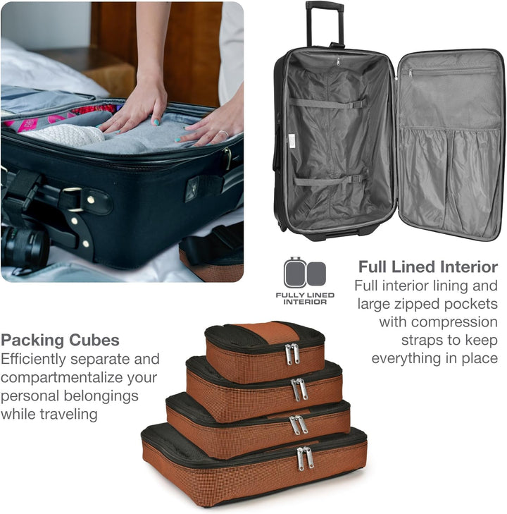 De complete TravelMax 8-delige softshell bagageset; uw partner voor georganiseerd reizen.