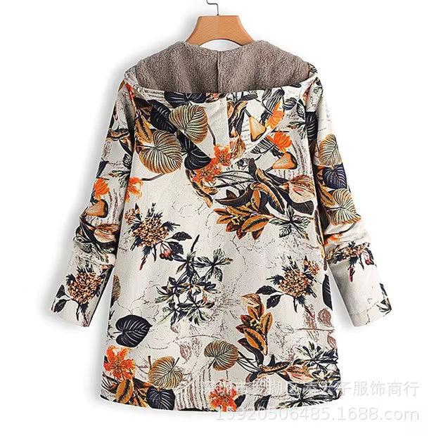Dames Tussenjas met Bloemenprint – Stijlvol & Comfortabel