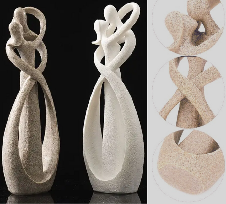 Modern abstract liefdesbeeldje voor interieurdecoratie. Kunstzinnig design, perfect voor woonkamer.