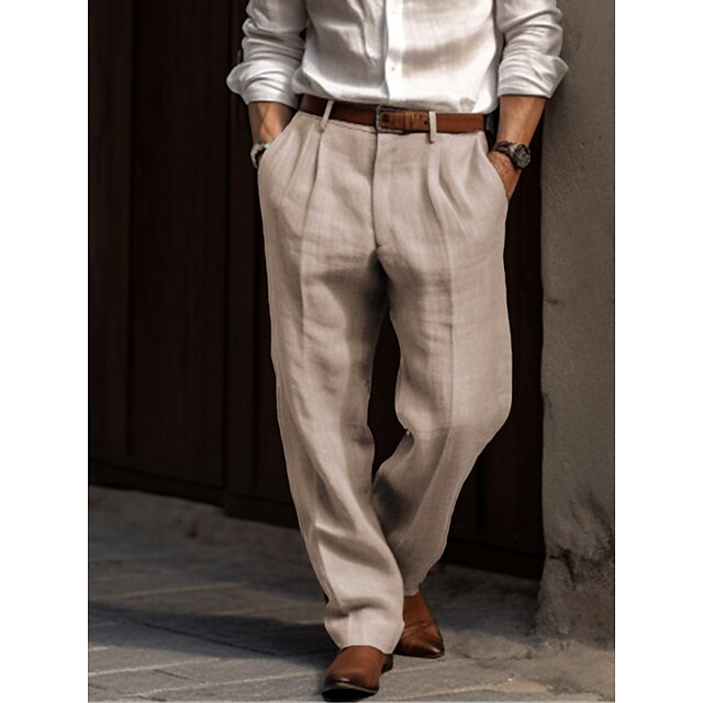 Nette linnen herenbroek, ademend en comfortabel, perfect voor een elegante zomermode look. Regular fit.