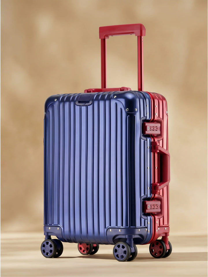 Aluminium hardshell reiskoffer Tirana, krasbestendig met TSA-slot en 360° spinnerwielen.