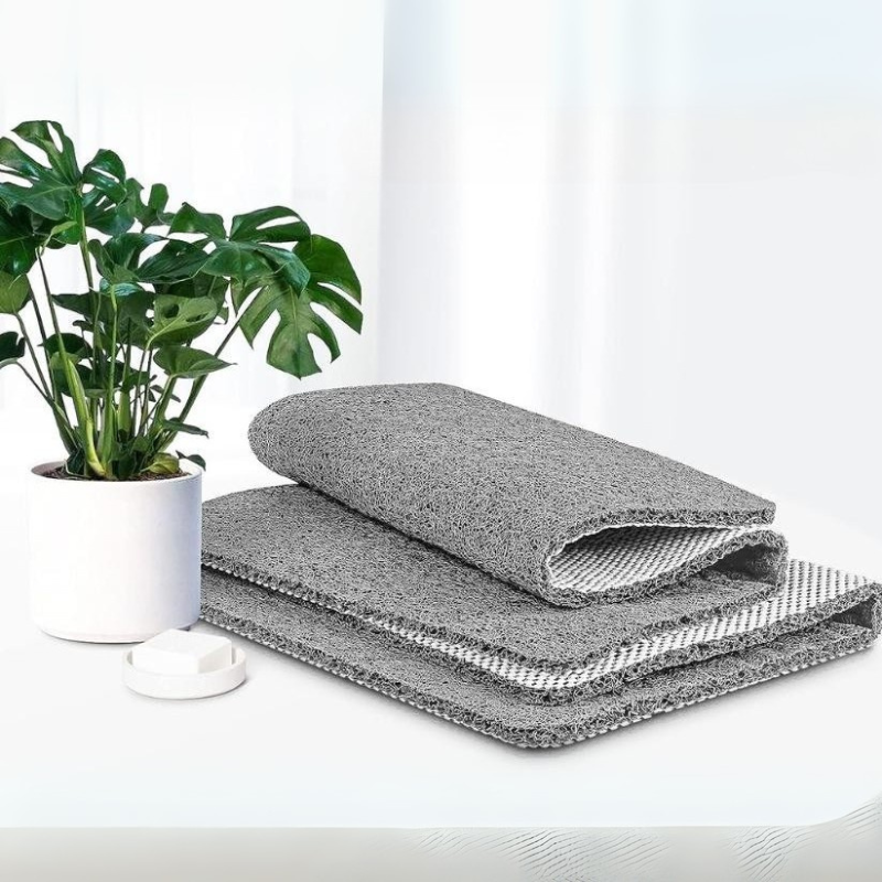 Gele antislip badmat, snel-drogend en hygiënisch. Biedt veilige grip en comfort in de douche.