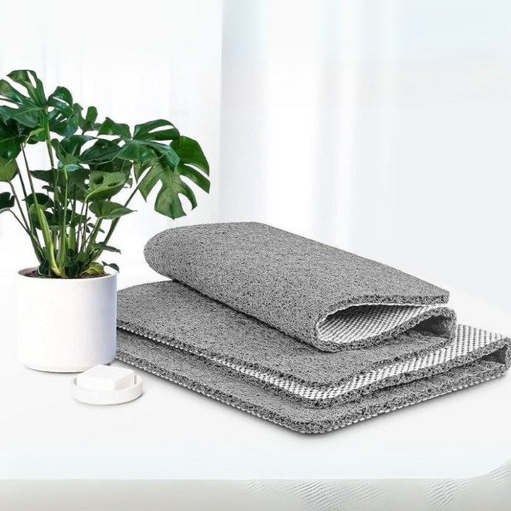 Gele antislip badmat, snel-drogend en hygiënisch. Biedt veilige grip en comfort in de douche.