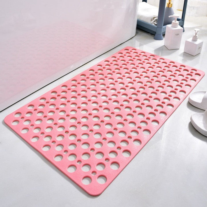 Duurzame antislip douchemat van PVC, schimmelbestendig en machine wasbaar voor langdurige hygiëne en veiligheid.