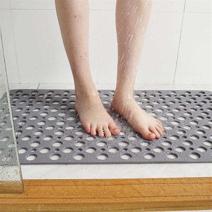 Hygiënische PVC antislip douchemat, schimmelbestendig en wasbaar voor een schone en veilige badkamer.