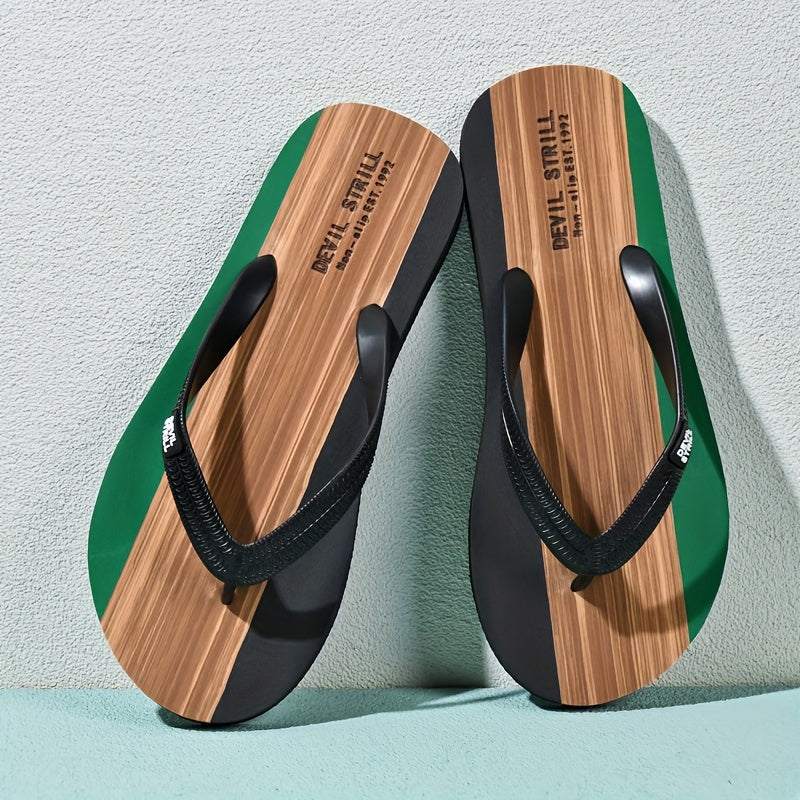 "Antislip en geurloze heren slippers, EVA bovenwerk, rubberen zool, comfortabel en stijlvol voor dagelijks gebruik."