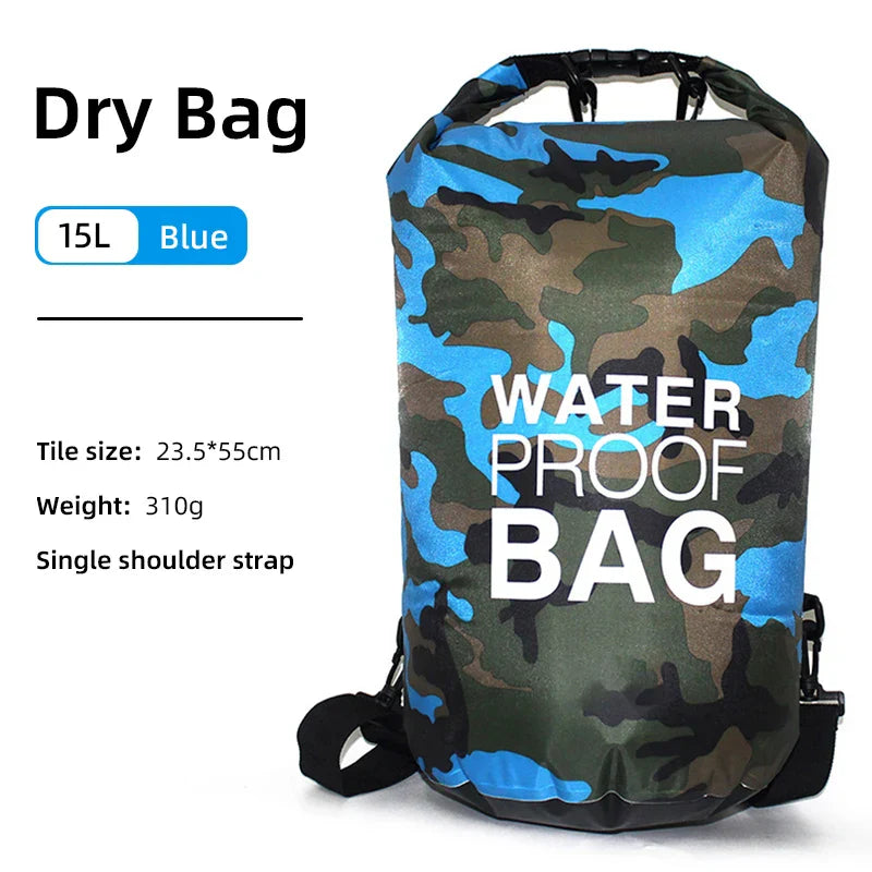 Veelzijdige waterdichte rugzak voor hiking en watersport, inclusief nat/droog compartiment voor je handdoek.