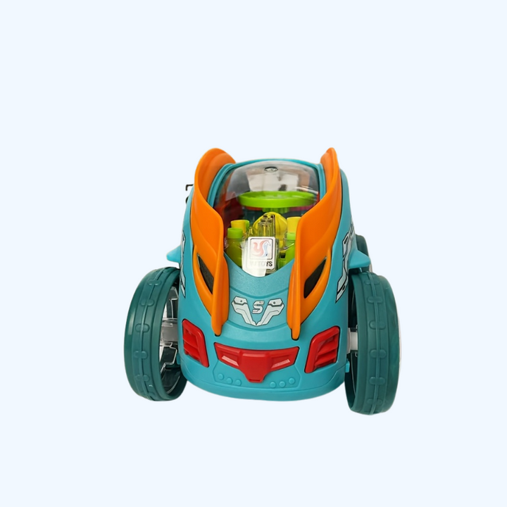 Automatische blauwe kiepwagen met kleurrijke LED-verlichting en muziek, veilig ontwerp voor kinderen, stimuleert spelplezier