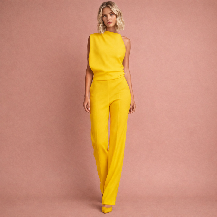 Casual en stijlvolle Avelinne jumpsuit dames, mouwloos design met wijde pijpen