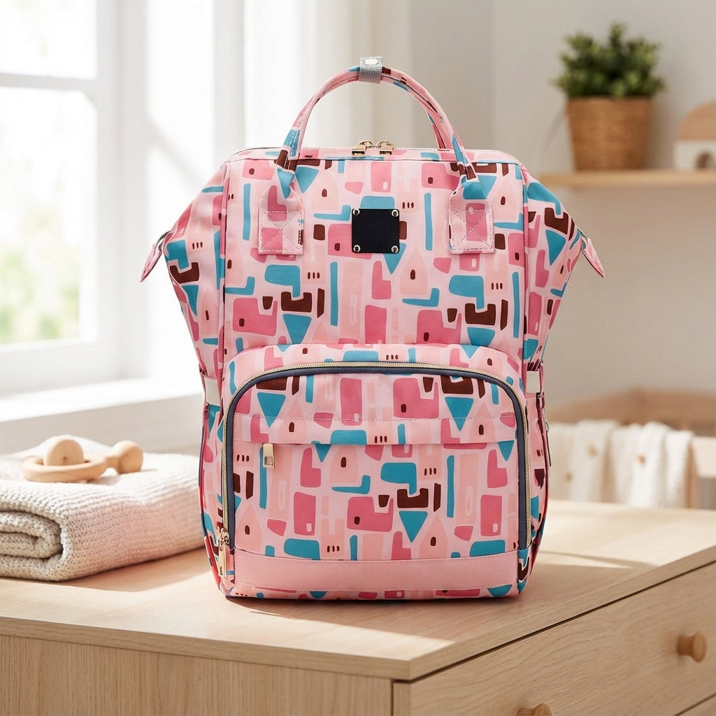 Babyluxe draagbare luiertas van polyester met slimme vakken. Ideaal als babytas en verzorgingstas voor ouders.