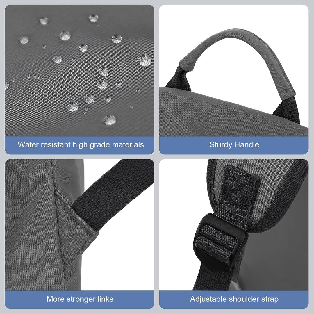 Unisex blauwe laptoprugzak, waterbestendig, lichtgewicht, perfect voor kantoor/universiteit, georganiseerde vakken.