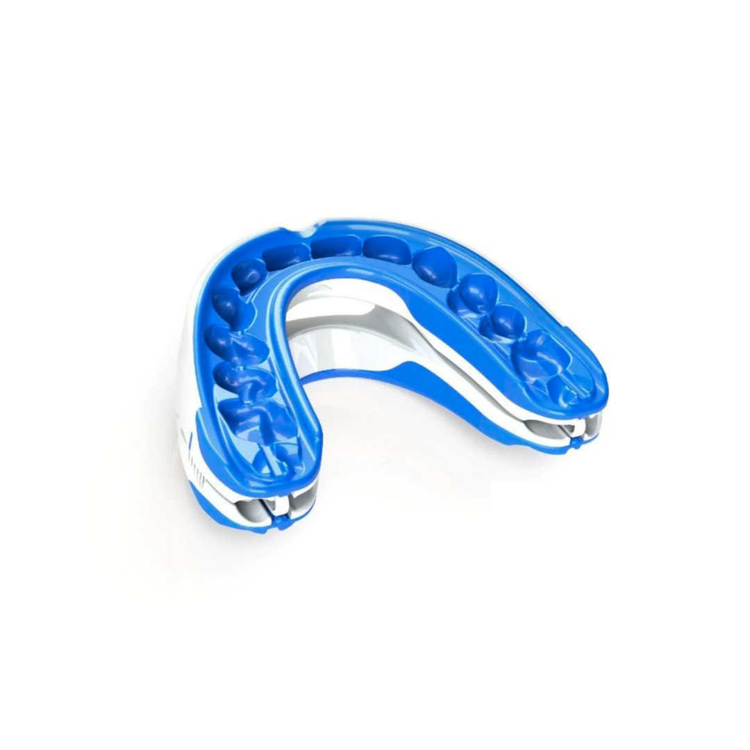 Stijlvol blauw anti-snurk mondstuk, compact en reisvriendelijk voor slaapcomfort overal.