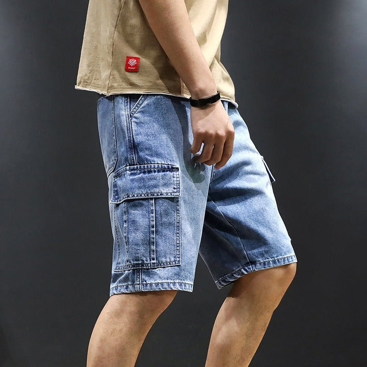 Casual heren shorts met rechte pijp in blauw, perfect voor dagelijks comfort en zomerse outfits.