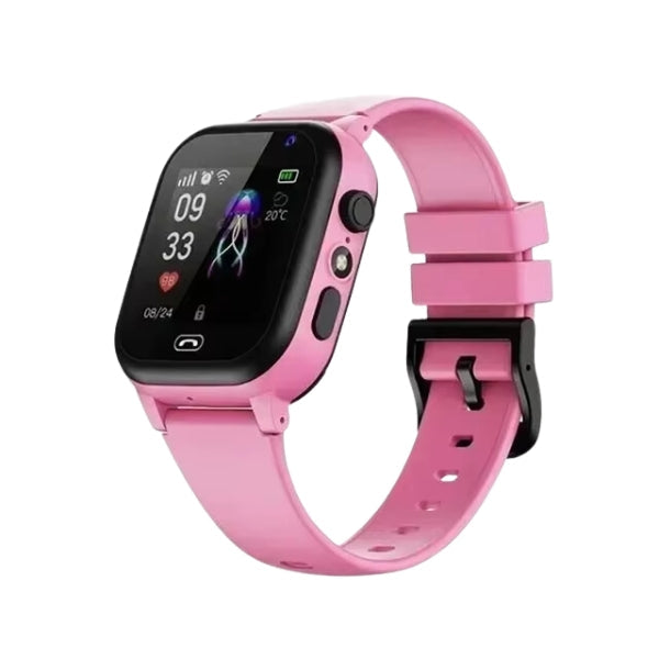 Duurzame silicone kinder GPS horloge met touchscreen, waterdicht en comfortabel voor dagelijks gebruik door kinderen.