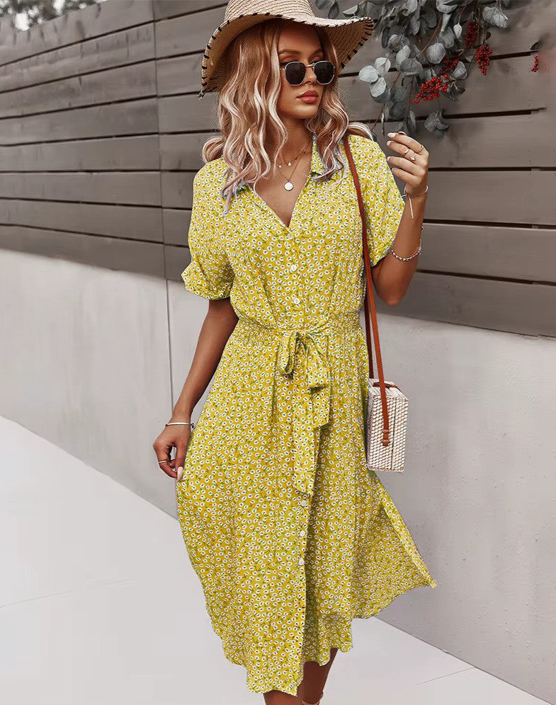 "Boho maxi-jurk met kleurrijke bloemenprint, luchtige stof, perfecte zomerkeuze voor zonnige dagen, bohemian stijl."