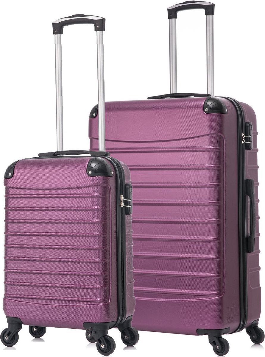 Lichtgewicht bordeaux rode hardshell reiskoffer set. Perfect voor al je reizen en bagage.