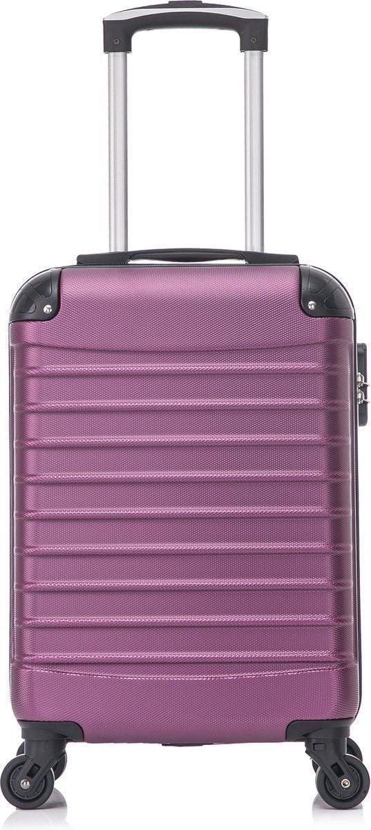 Set van 2 bordeaux rode hardshell koffers, met 4-dubbele wielen en stevig TSA-slot.