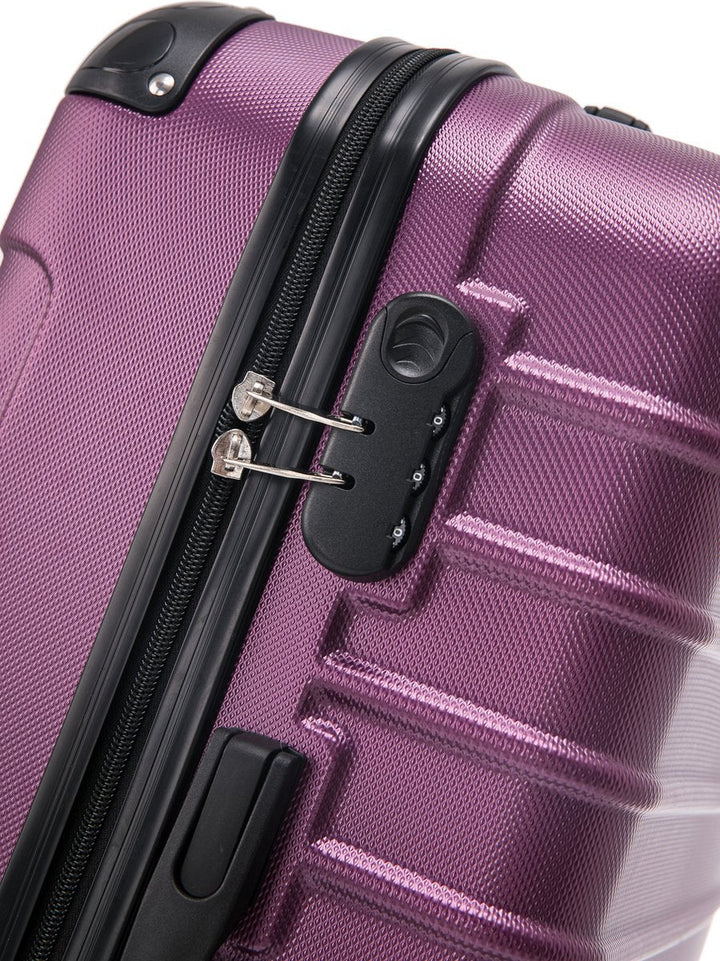 Complete bordeaux rode hardshell bagageset: 2 reiskoffers voor al je reizen, lichtgewicht.